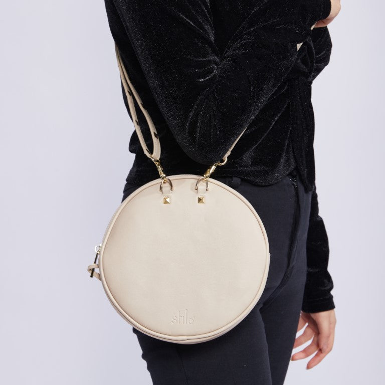 The Capri Pouch and Sara Strap in Taupe