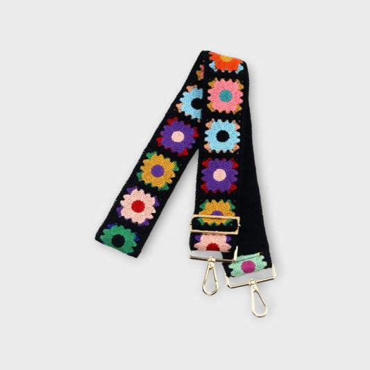 Crochet Floral Design Bag Strap
