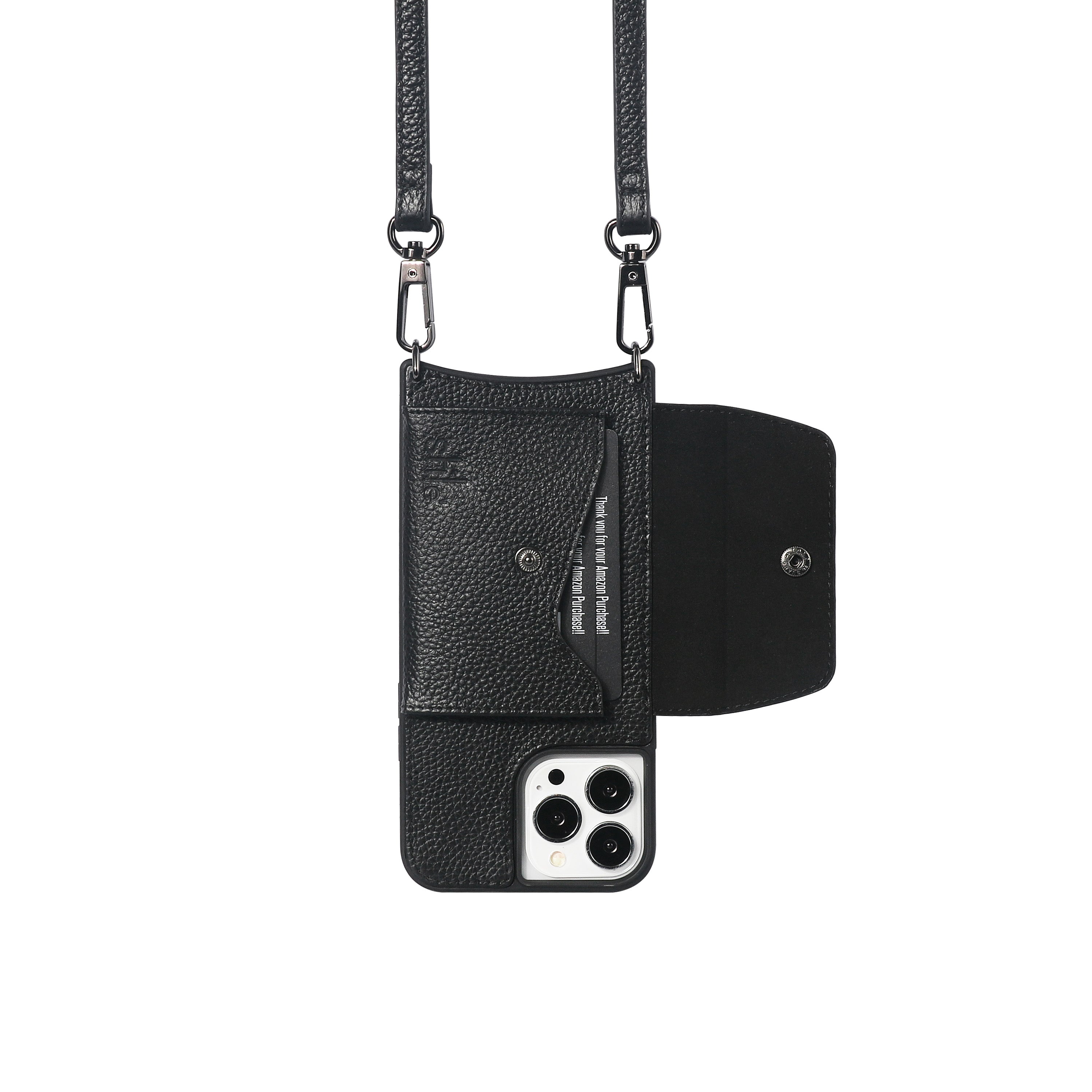 Crossbody Leather Phone Case with Strap – Hands-Free Style – Stile'