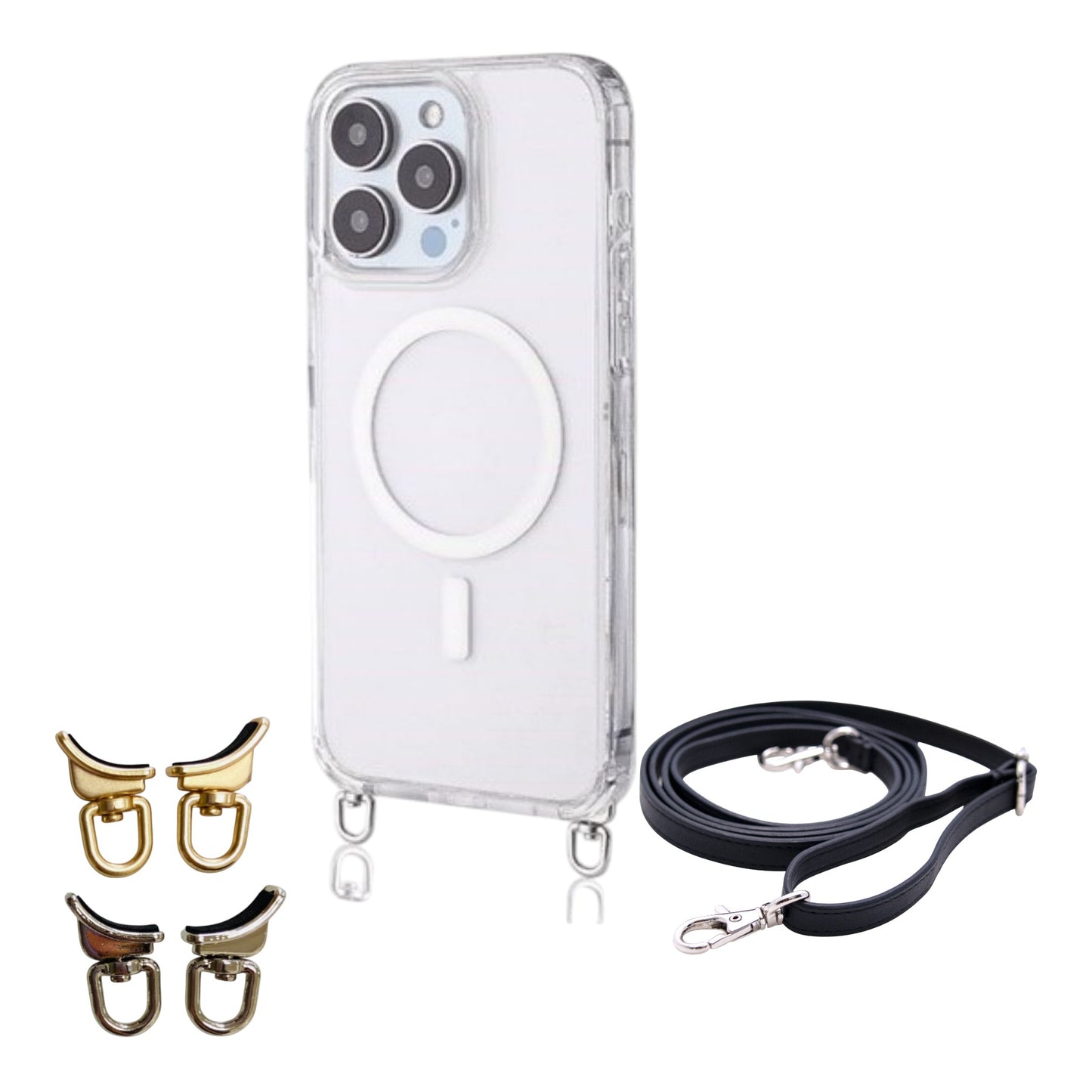The Clear Magsafe Crossbody Phone Case with Strap bundle
