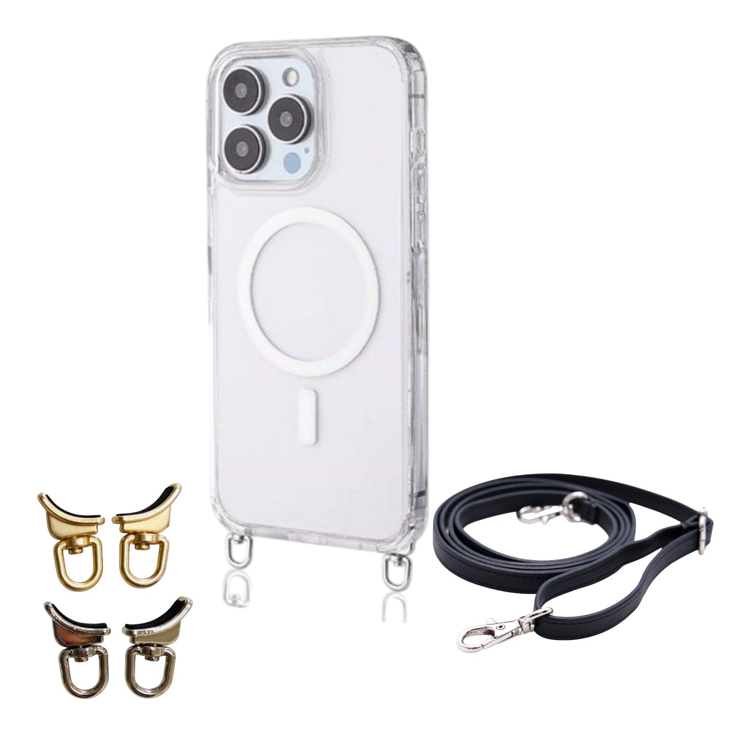 The Clear Magsafe Crossbody Phone Case with Strap bundle