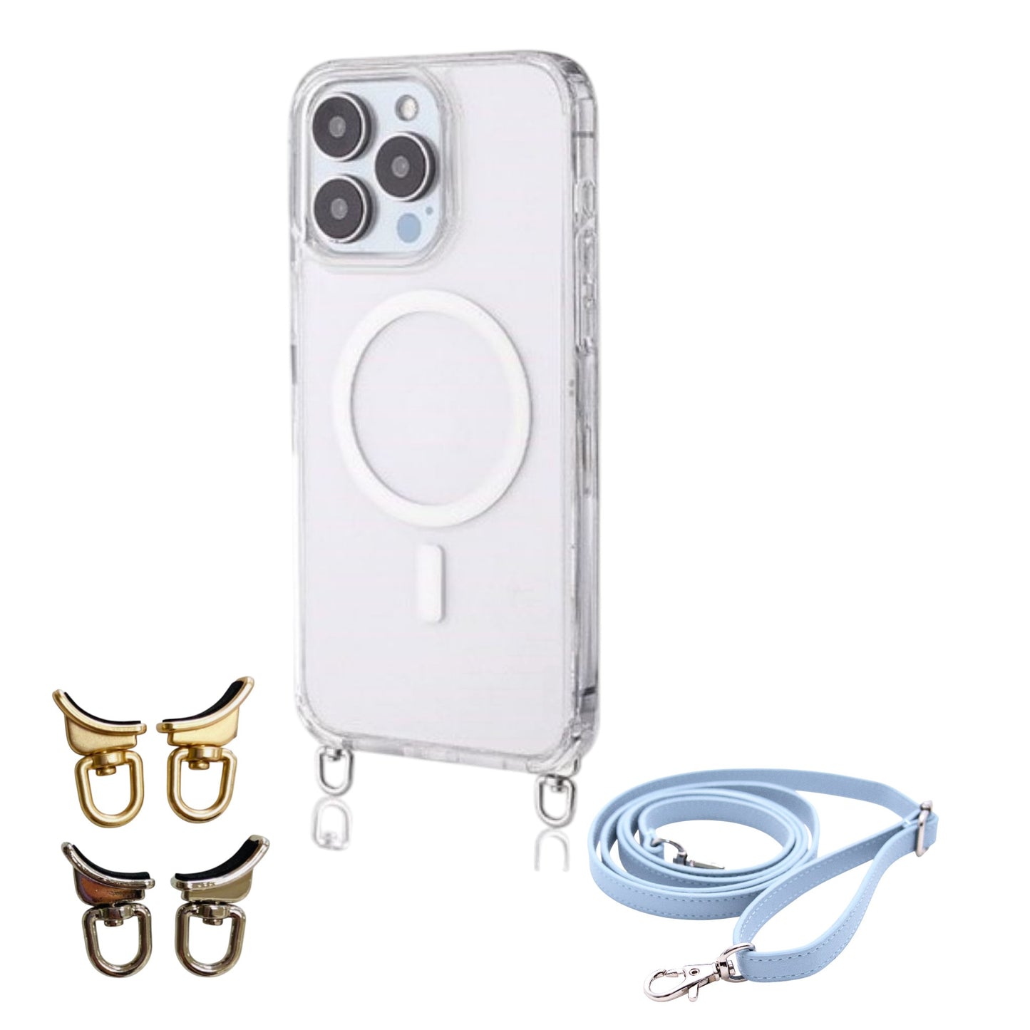 The Clear Magsafe Crossbody Phone Case with Strap bundle
